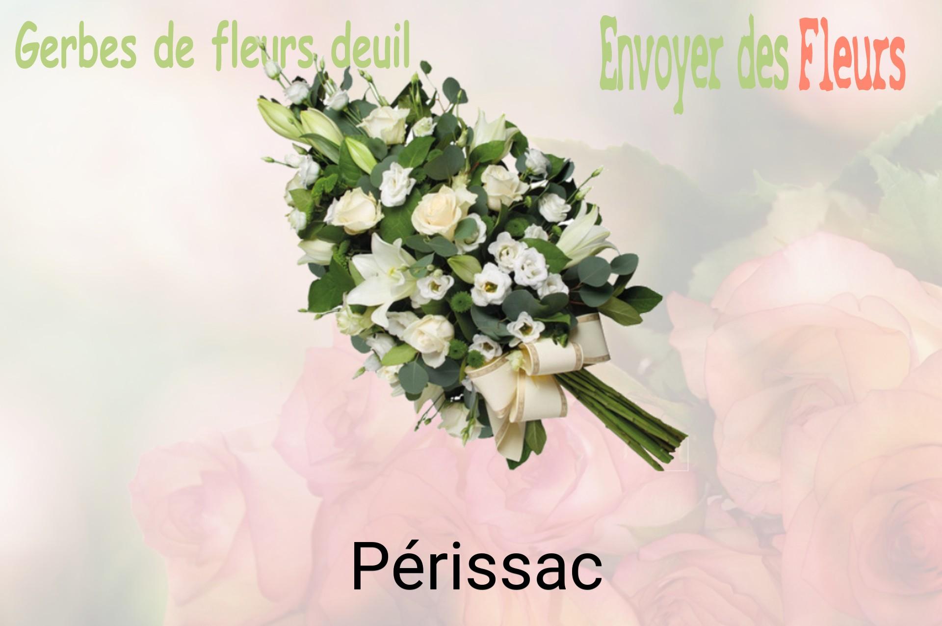Gerbe de fleurs de deuil livrée à Périssac